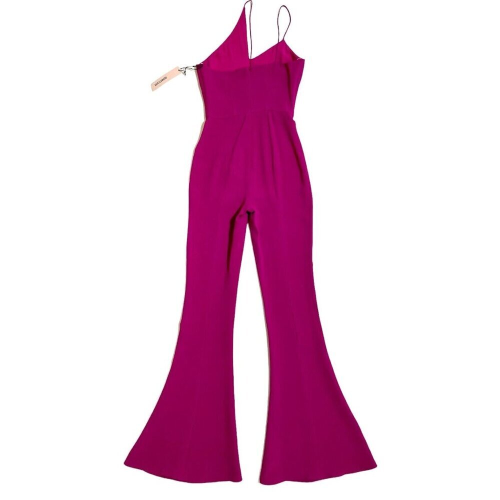 Cushnie et Ochs Pink Nikkita Jumpsuit One Shoulder Flared Leg SZ 0 NWT - Picture 9 of 11